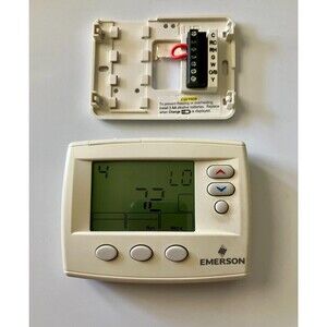 Emerson White-Rogers Thermostat Model 1F80-0471 White- Working Heating Cooling